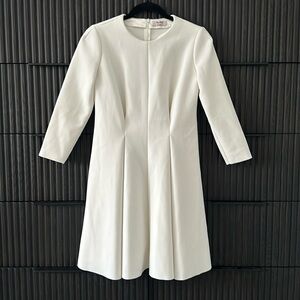 MaxMara White Pleated Dress